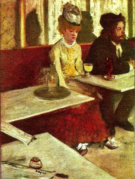 Edgar Degas absint oil painting image